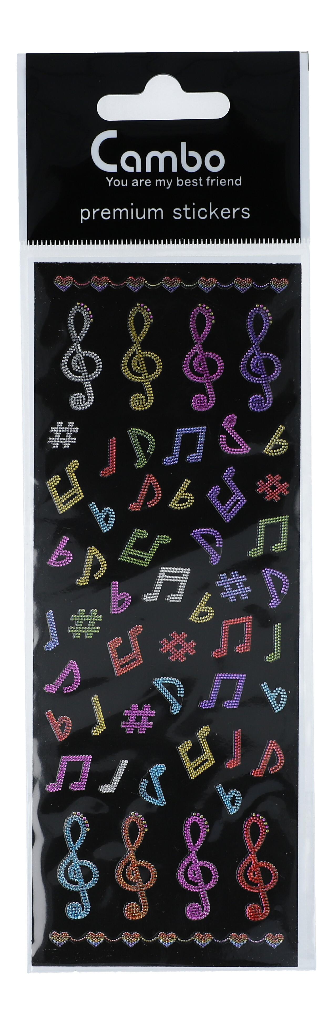 Stickers Music Signs 12 sheets pack