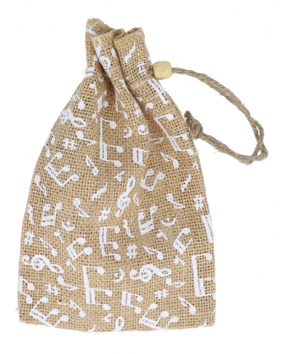 Jute drawstring pouch Mix of notes