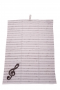 Tea towel 50 x 70 cm music w / gray