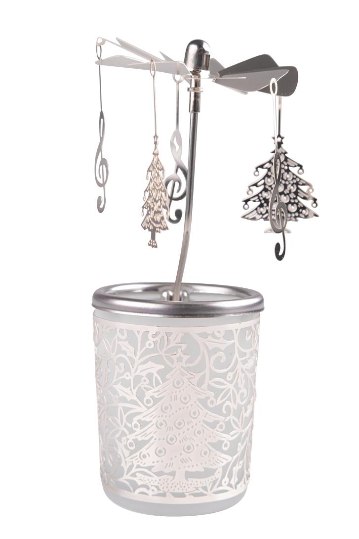 Tea light holder with carousel