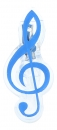 colorful clasps treble clef - color: blue