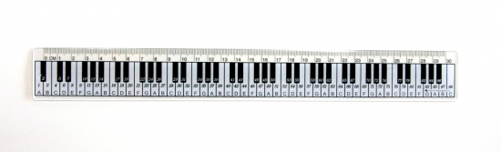 Rulers - instruments / design: keyboard - color: clear