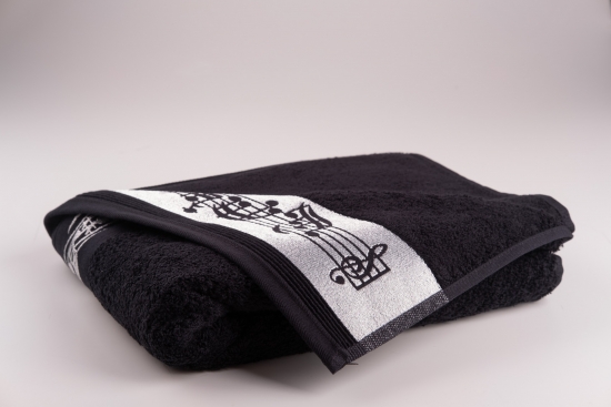 second-grade goods: black bath towel