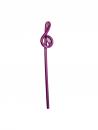 Shaped pencils treble clef with eraser - color: purple
