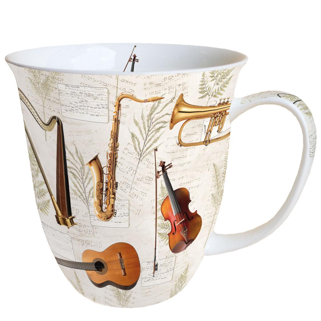 Porcelain mug Music with instrument imprint