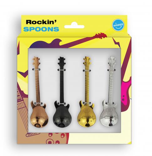 Electric guitar-shaped spoons