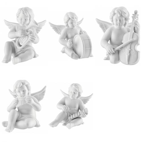 Porcelain angels, different sizes and motifs