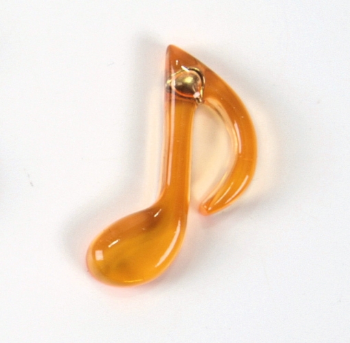 Acrylic magnets - instruments / design: eighth note - color: orange