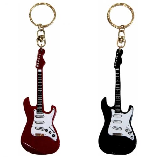 Fender-Keychain, electric guitar, red or black