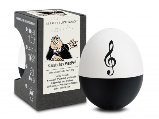 The musical PiepEi, the egg timer to cook along - version: treble clef