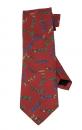 Polyester Krawatte in rot oder rot/blau mit Notenlinien