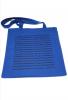 Tote bag with printed staves, long handles, different colors - color: blue