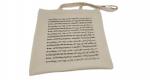 Tote bag with printed staves, long handles, different colors - color: natural