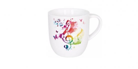 Porcelain mug On Color Music