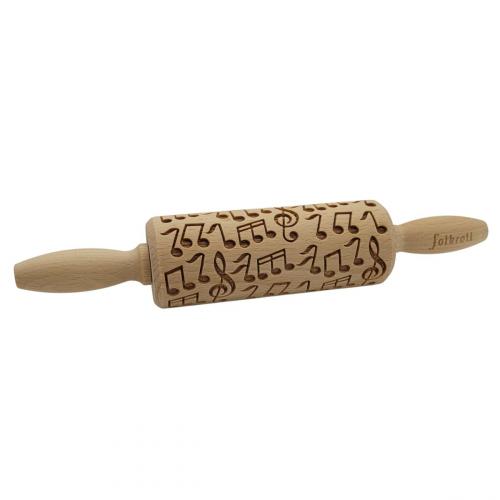 Rolling pin with music imprint in 2 lengths - length: approx. 23 cm