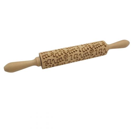 Rolling pin with music imprint in 2 lengths - length: approx. 37 cm