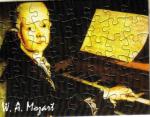 Postcard Puzzle W. A. Mozart am Klavier