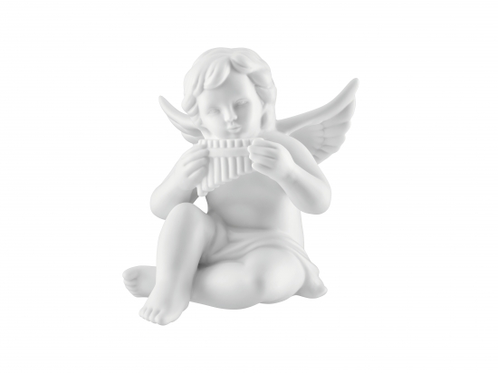 Porcelain angels, different sizes and motifs - instruments / design: pan flute - size: 14 cm