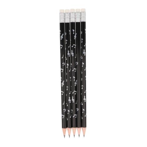 Note mix pencils with eraser in white or black - color: black