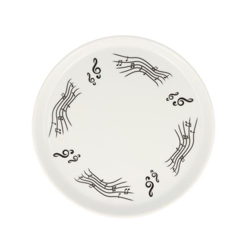 Plate with treble clef and stave design