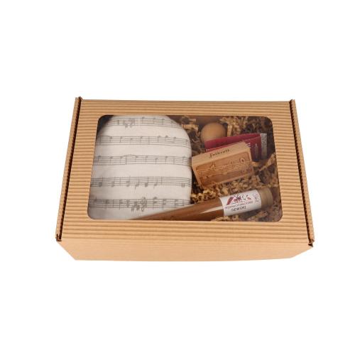 Christmas baking gift set with cookie stamp, baking glove and spice