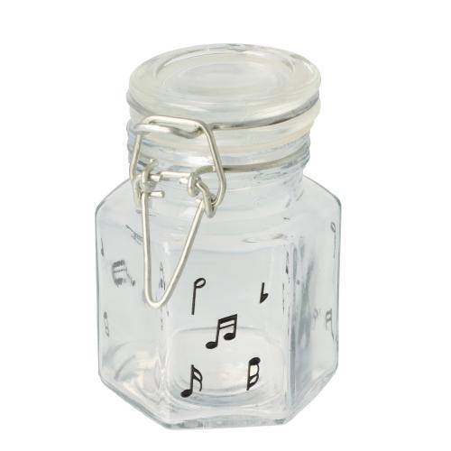 Mini storage jar with different musical notes - motif: music mix