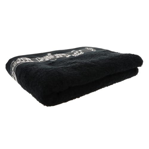 Black bath towel
