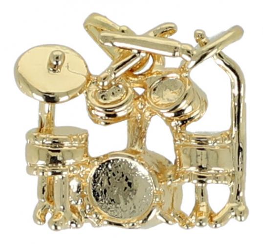 Pendant drum kit, without chain - material: silver plated