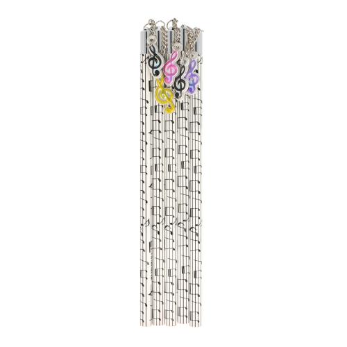 Pencils in white with black staves and colorful treble clef pendants