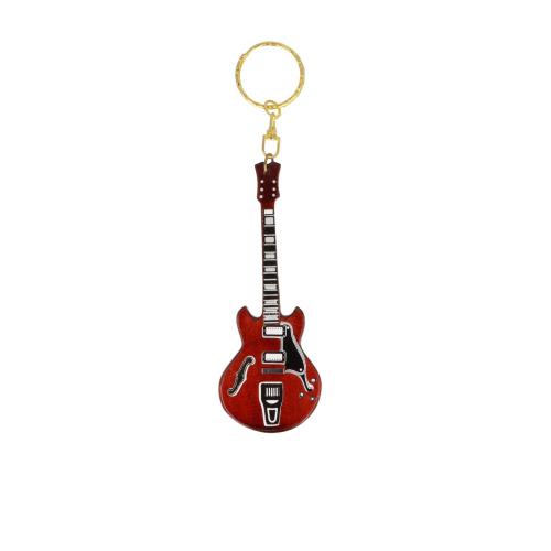 Guitar key pendant wood