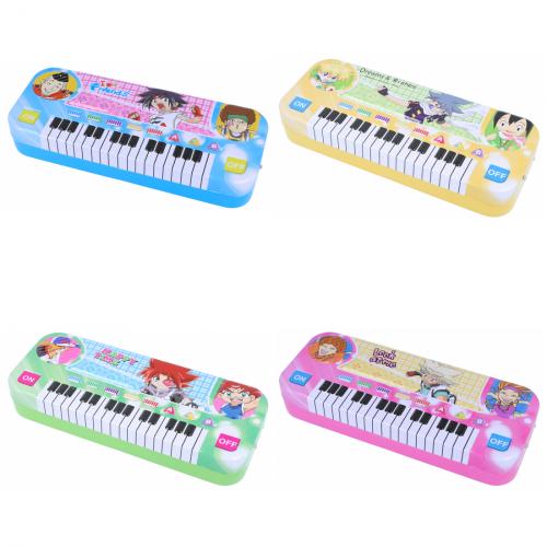 Colorful pen box with keyboard and 