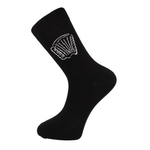 Socks with woven-in white accordion, music socks