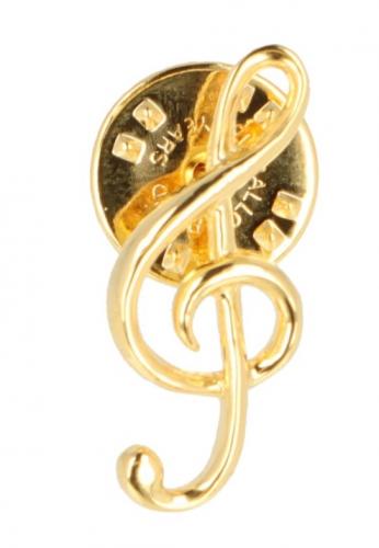 Pin, without box, treble clef - Material: gold plated