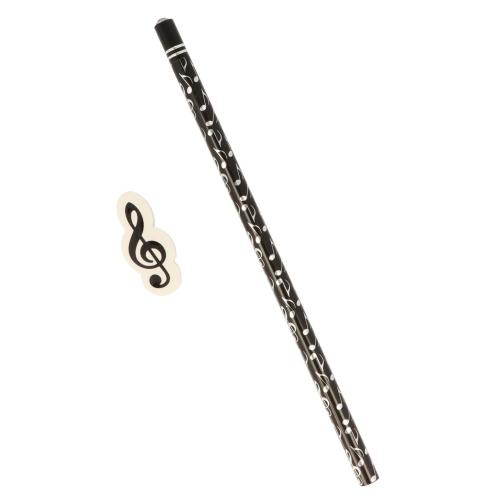 Writing set with pencil and treble clef eraser